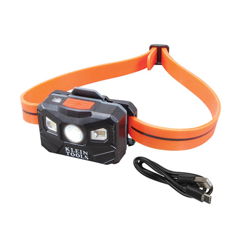 Klein Tools 56064, Rechargeable Headlamp with Silicone Strap, 400 Lumens, All-Day Runtime