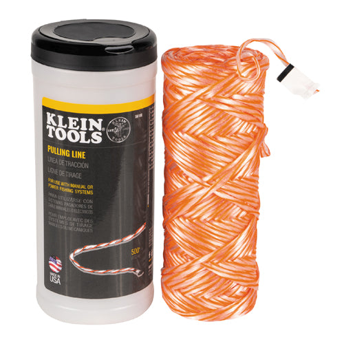 Klein Tools 56108, Poly Pull Line with Orange Tracer 500-Feet