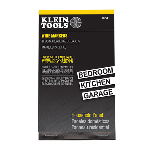 Klein Tools 56254, Wire Marker Book, Household Electrical Panel