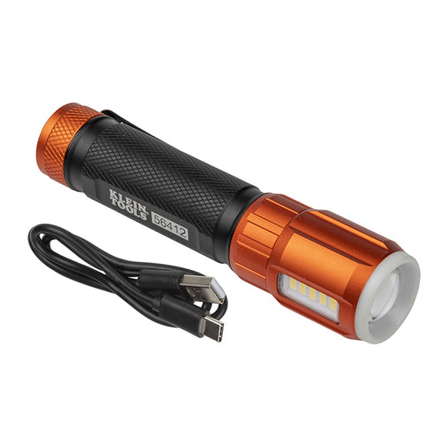 Klein Tools 56412, Rechargeable LED Flashlight with Worklight