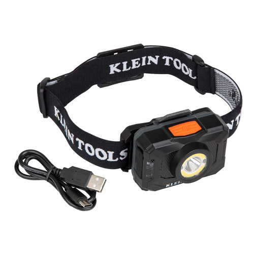Klein Tools 56414, Rechargeable 2-Color LED Headlamp with Adjustable Strap