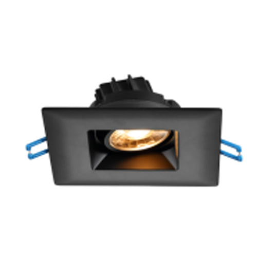 Lotus LSG3-50K-BK, 3" Square Black Regressed Gimbal LED, 7.5W, 120VAC, 5000K Natural White, 650 Lumens, Dimmable, 38° Beam Angle