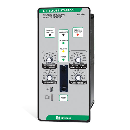 Littelfuse SE-330-23-01, SE-330 Series, Neutral-Grounding-Resistor Monitor, 48VDC, Communications USB Ethernet (Dual RJ45), Normally Closed