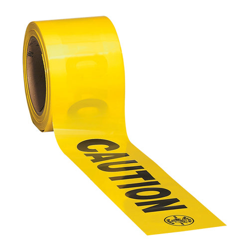 Klein Tools 58000, Caution Tape, Barricade, CAUTION, Yellow, 3-Inch x 200-Foot