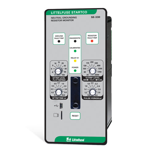 Littelfuse SE-330-28-01, SE-330 Series, Neutral-Grounding-Resistor Monitor, 48VDC, Communications USB IEC61850 (Dual SC Fiber), Normally Closed