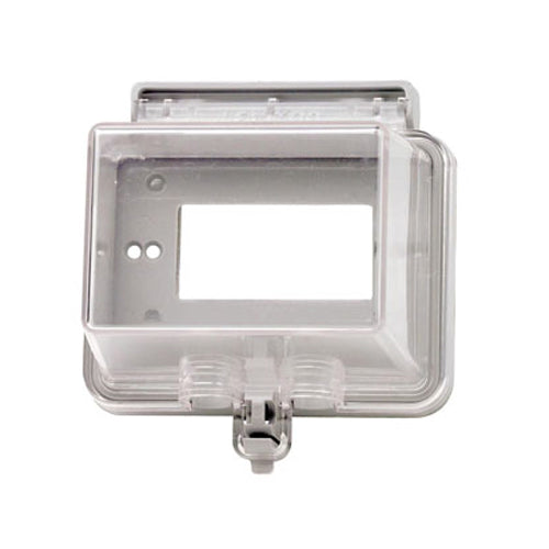 Leviton 5997-DCL, 1-Gang Weatherproof Cover for Decora/GFCI Device Decora Wallplate, While-In-Use, Thermoplastic, Raintight, Horizontal Extra Deep Lid, Clear