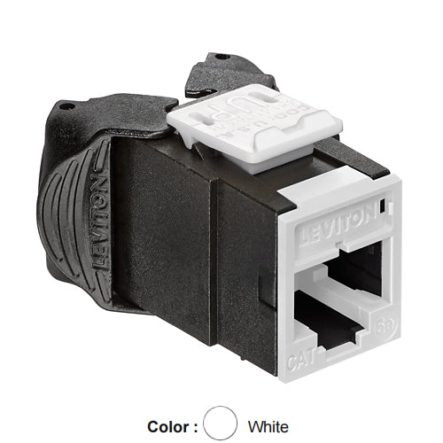Leviton 5EUJK-RW5, ATLAS-X1 Cat 5e UTP Quickport Jack, White