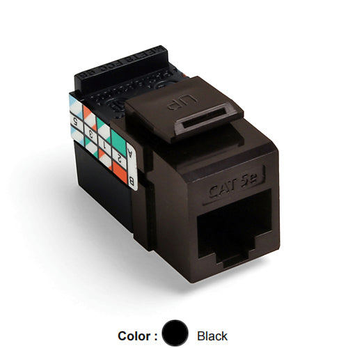 Leviton 5G108-RB5, GIGAMAX Cat 5e UTP Quickport Jack, Brown