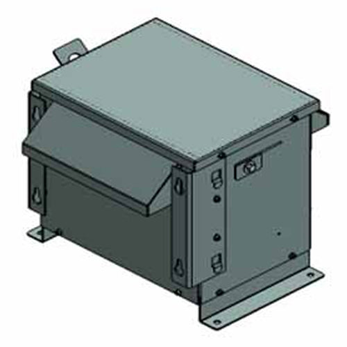 Electric Power 5J8S8CCN3T1, 5KVA, General Purpose Isolation Transformer, 3 Phase, Primary 347V Delta, Secondary 120V Wye, Copper, NEMA 3R Enclosure