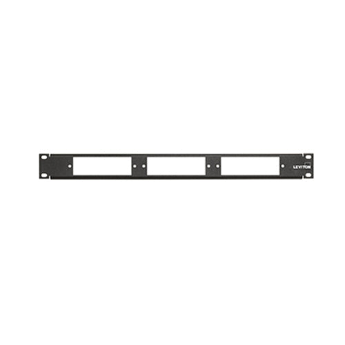 Leviton 5R1UE-OPX, 500i SDX 1RU Fiber Flat Patch Panel, Empty, Accepts up to (3) SDX Adapter Plates or (3) SDX MTP Cassettes, Black