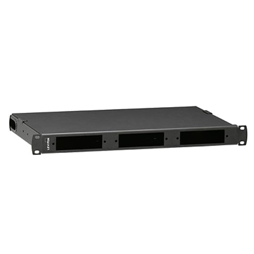Leviton 5R1UL-F03, 500i SDX 1RU Rack-Mount Enclosure, Empty, Accepts up to (3) SDX Adapter Plates or SDX MTP Cassettes, Black