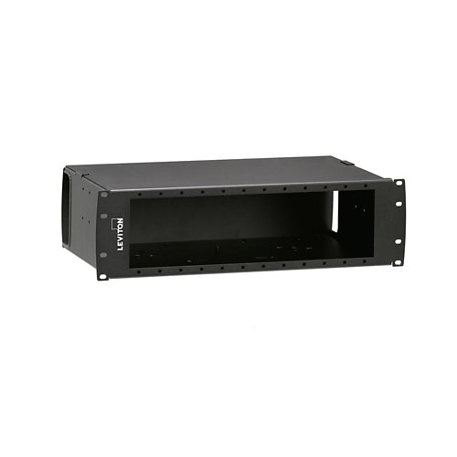 Leviton 5R3UL-F12, 500i SDX 3RU Rack-Mount Enclosure, Empty, Accepts up to (12) SDX Adapter Plates or SDX MTP Cassettes, Black