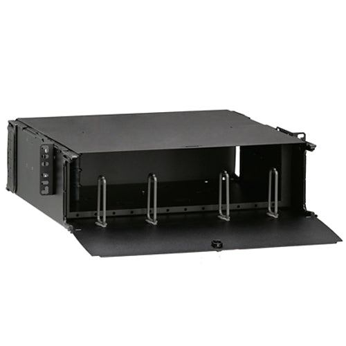Leviton 5R3UM-F12, 1000i SDX 3RU Rack-Mount Enclosure, Empty, Accepts up to (12) SDX Adapter Plates and (12) Splice Trays or (12) SDX MTP Cassettes (Vertical Adapter Plate/Cassette Orientation), Black