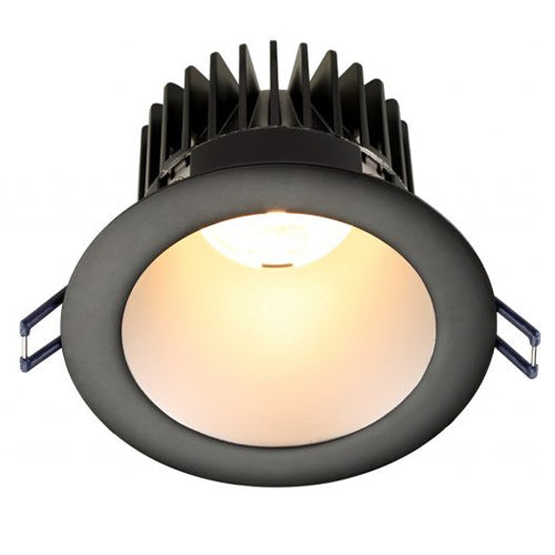 Lotus LD4R-40K-HO-4R-SR-BT, 4" LED High Output Black Trim Round Deep Regressed, 18W, 120VAC, 4000K Cool White, 1650 Lumens, Silver Reflector, Dimmable