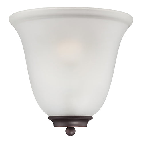 Satco 60-5375, Empire, 1 Light, Wall Sconce Lighting Fixture, 60W, 120V, Medium Base, Frosted Glass, Mahogany Bronze Finish