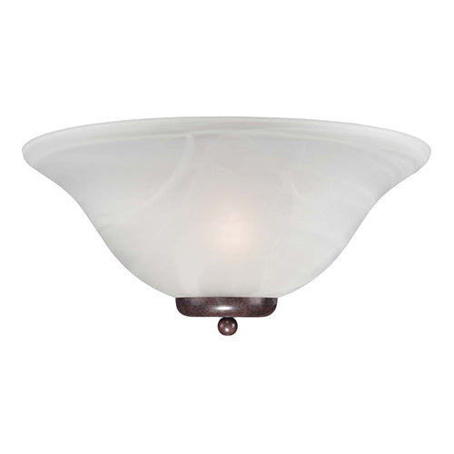 Satco 60-5378, Ballerina, 1 Light, Wall Sconce Lighting Fixture, 60W, 120V, Medium Base, Alabaster Glass, Old Bronze Finish