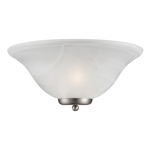 Satco 60-5381, Ballerina, 1 Light, Wall Sconce Lighting Fixture, 60W, 120V, Medium Base, Alabaster Glass, Brushed Nickel Finish