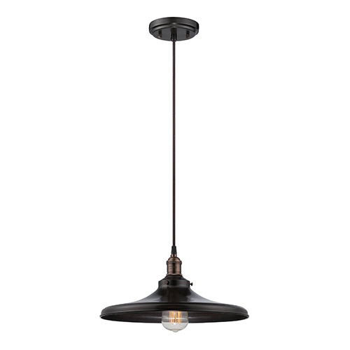 Satco 60-5506, Vintage, 1 Light, Pendant Light Fixture, 100W, 120V, Medium Base, Rustic Bronze Finish