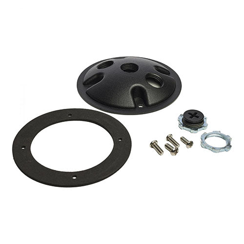 Satco 60-671, 1-Light Die Cast Mounting Plate, Matte Black Finish