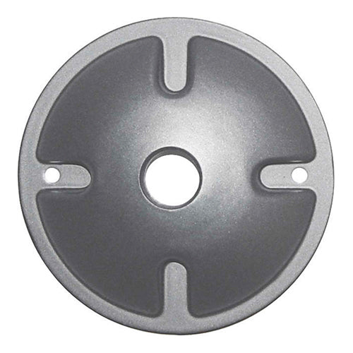 Satco 60-673, 1 Light Die Cast Mounting Plate, Light Gray Finish