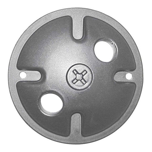 Satco 60-674, 2 Light Die Cast Mounting Plate, Light Gray Finish