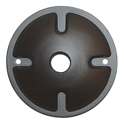 Satco 60-675, 1 Light Die Cast Mounting Plate, Dark Gray Finish