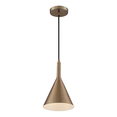 Satco 60-7117, Lightcap, 1 Light, Small Pendant Fixture, 60W, 120V, Medium Base, Burnished Brass Finish