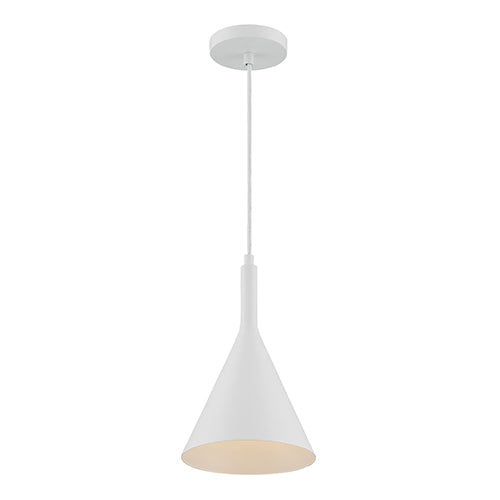 Satco 60-7137, Lightcap, 1 Light, Small Pendant Fixture, 60W, 120V, Medium Base, Matte White Finish