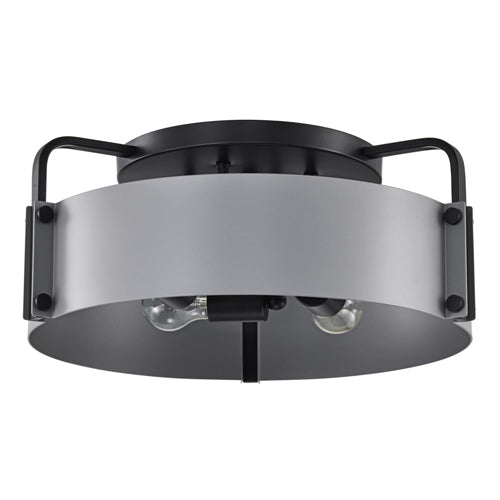 Satco 60-7851, Altos, 4-Light 18" Semi Flush Mount Light Fixture, 120V, 60W, Medium Base, Gray and Matte Black Finish