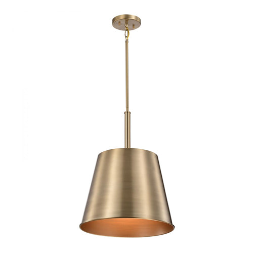 Satco 60-7938, Alexis, 1-Light Large Pendant Fixture, 120V, 100W, Medium Base, Burnished Brass and Gold Finish
