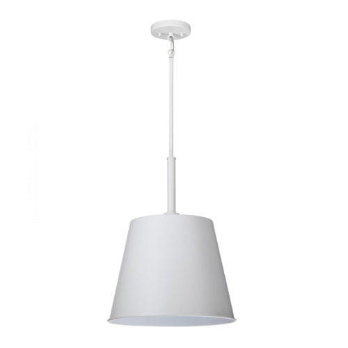 Satco 60-7948, Alexis, 1-Light Large Pendant Fixture, 120V, 100W, Medium Base, Matte White Finish