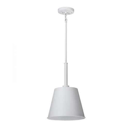 Satco 60-7949, Alexis, 1-Light Small Pendant Fixture, 120V, 100W, Medium Base, Matte White Finish