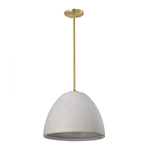 Satco 60-8003, Collins, 1-Light 14'' Pendant Fixture, 120V, 60W, Medium Base, Ceramic with Gold Accents