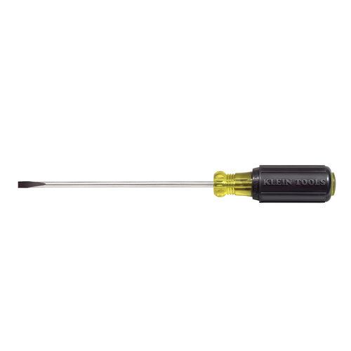 Klein Tools 601-10, 3/16-Inch Cabinet Screwdriver, 10-Inch Round Shank