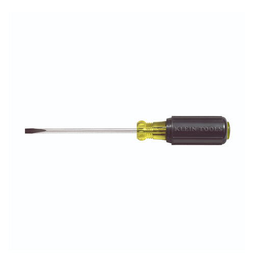 Klein Tools 601-4, 3/16-Inch Cabinet Screwdriver, 4-Inch Round Shank