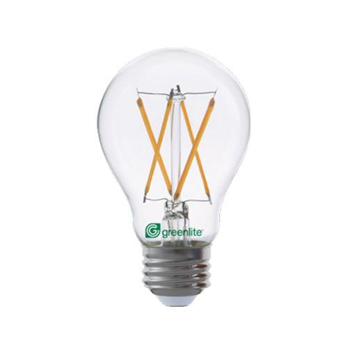 Greenlite 60163, 7W A19 Dimmable Filament Style 60W Equivalent, LED, 2700K Soft White, 800 Lumens, E26 Base, 12 Packs