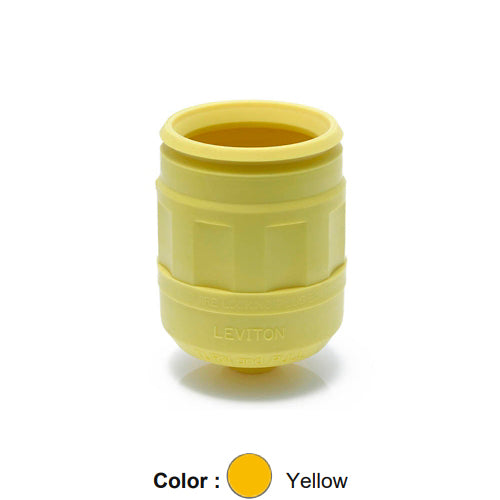 Leviton 6017-LY, Boot for Locking Plug, 15 Amp, Weather Resistant, Yellow