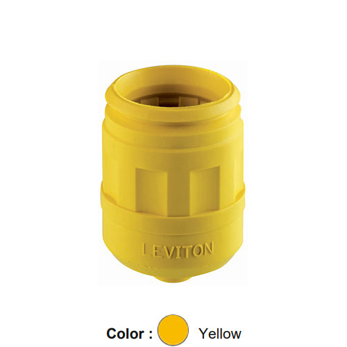 Leviton 6017-Y, Boot for Straight Blade Plug, 15 Amp & 20 Amp, Weather Resistant, Yellow