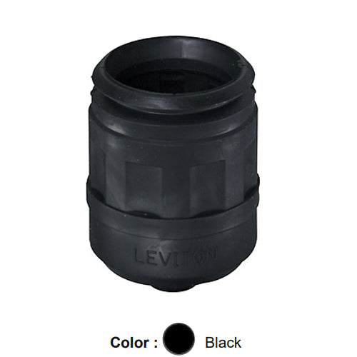 Leviton 6017, Boot for Straight Blade Plug, 15 Amp & 20 Amp, Weather Resistant, Black