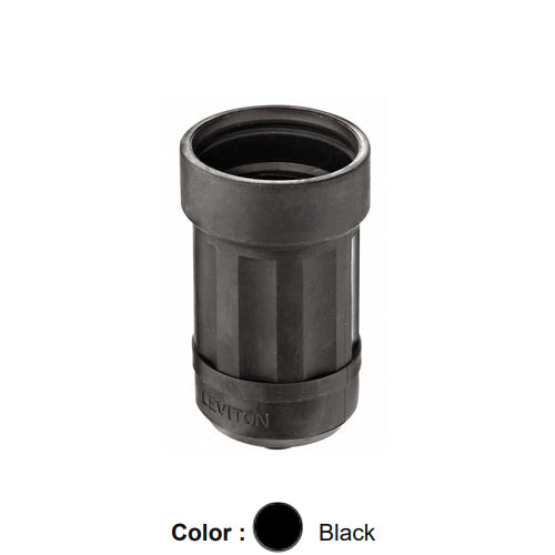 Leviton 6018-L, Boot for Locking Connector, 15 Amp, 3-Wire, Weather Resistant, Black