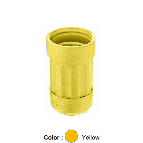 Leviton 6018-LY, Boot for Locking Connector, 15 Amp, 3-Wire, Weather Resistant, Yellow
