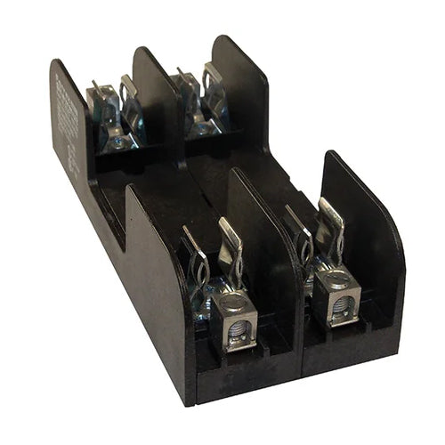 Mersen 60307, Class H/K Fuse Block, 2-Pole, 600VAC/DC, 30A, Box with Reinforced Clip