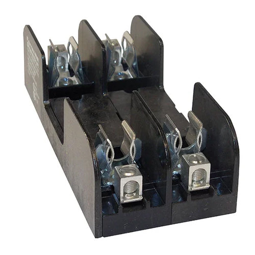 Mersen 60307R, Class R Fuse Block, 2-Pole, 600VAC/DC, 30A, Box with Reinforced Clip