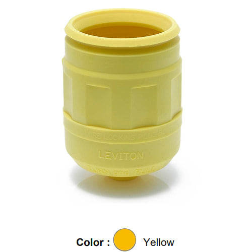 Leviton 6031-Y, Boot for Locking Plug, 20 Amp & 30 Amp, 3-Wire, Weather-Resistant, Yellow