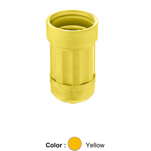 Leviton 6034-Y, Boot for Locking Connector, 20 Amp & 30 Amp, 4/5 Wire, Weather-Resistant, Yellow