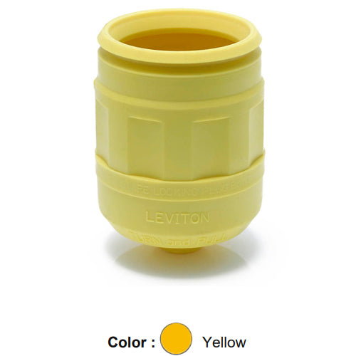 Leviton 6033-Y, Boot for Locking Plug, 20 Amp & 30 Amp, 4/5 Wire, Weather-Resistant, Yellow