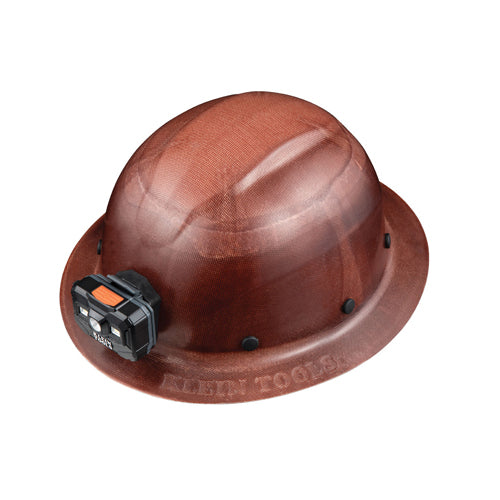Klein Tools 60447, Hard Hat, KONSTRUCT Series, Full-Brim, Class G, Rechargeable Headlamp