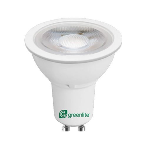 Greenlite 60502, 6.5W/GU10D/50K, LED Spot Light, 6.5W GU10 Dimmable 50W Equivalent, 120V, 5000K Daylight, 500 Lumens, GU10 Base, 12 Packs