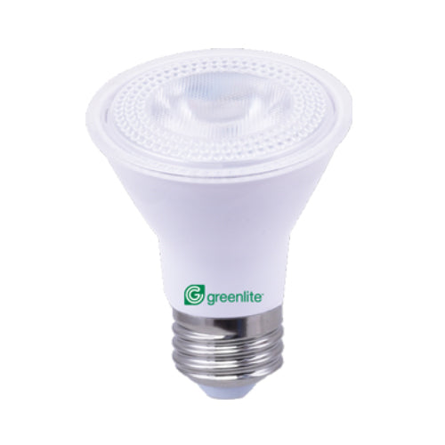 Greenlite 60515, LED Reflector Bulb, 7W PAR20 Dimmable 50W Equivalent, 120V, 4000K Cool White, 500 Lumens, Medium E26 Base, 40° Beam Angle, 12 Packs