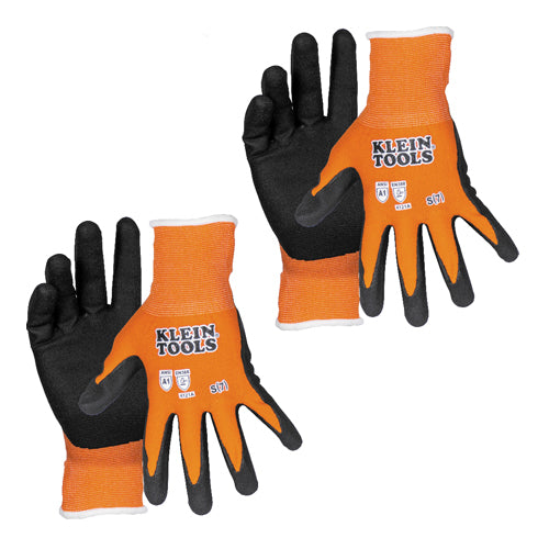 Klein Tools 60579, Knit Dipped Gloves, Cut Level A1, Touchscreen, Small, 2-Pair